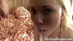 تشغيل سابرينا تحصل على فتحة استغل من قبل ساشي كبيرة.