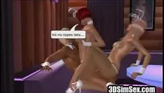 تشغيل حار أشقر 3d missy الملاعين أسود guy